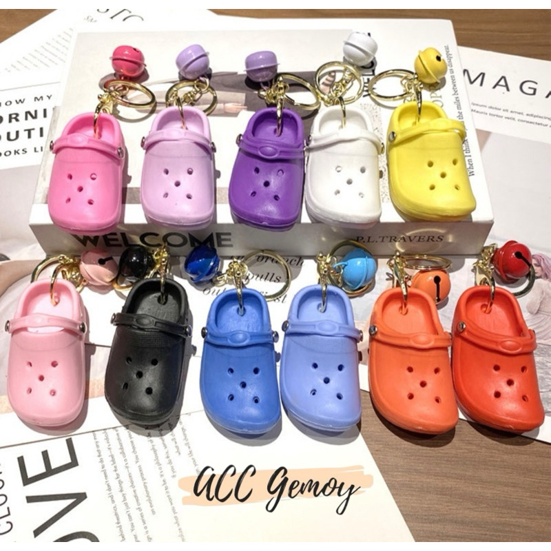 ✨ACC GEMOY✨ Gantungan Kunci Crocs Mini Lucu Sandal Crocs Gantungan Tas Keychain