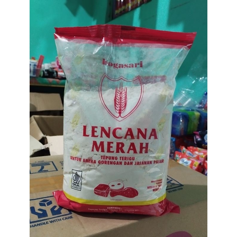 

ECERAN/TEPUNG TERIGU LENCANA MERAH/TERIGU/1KG/TERIGU PACK