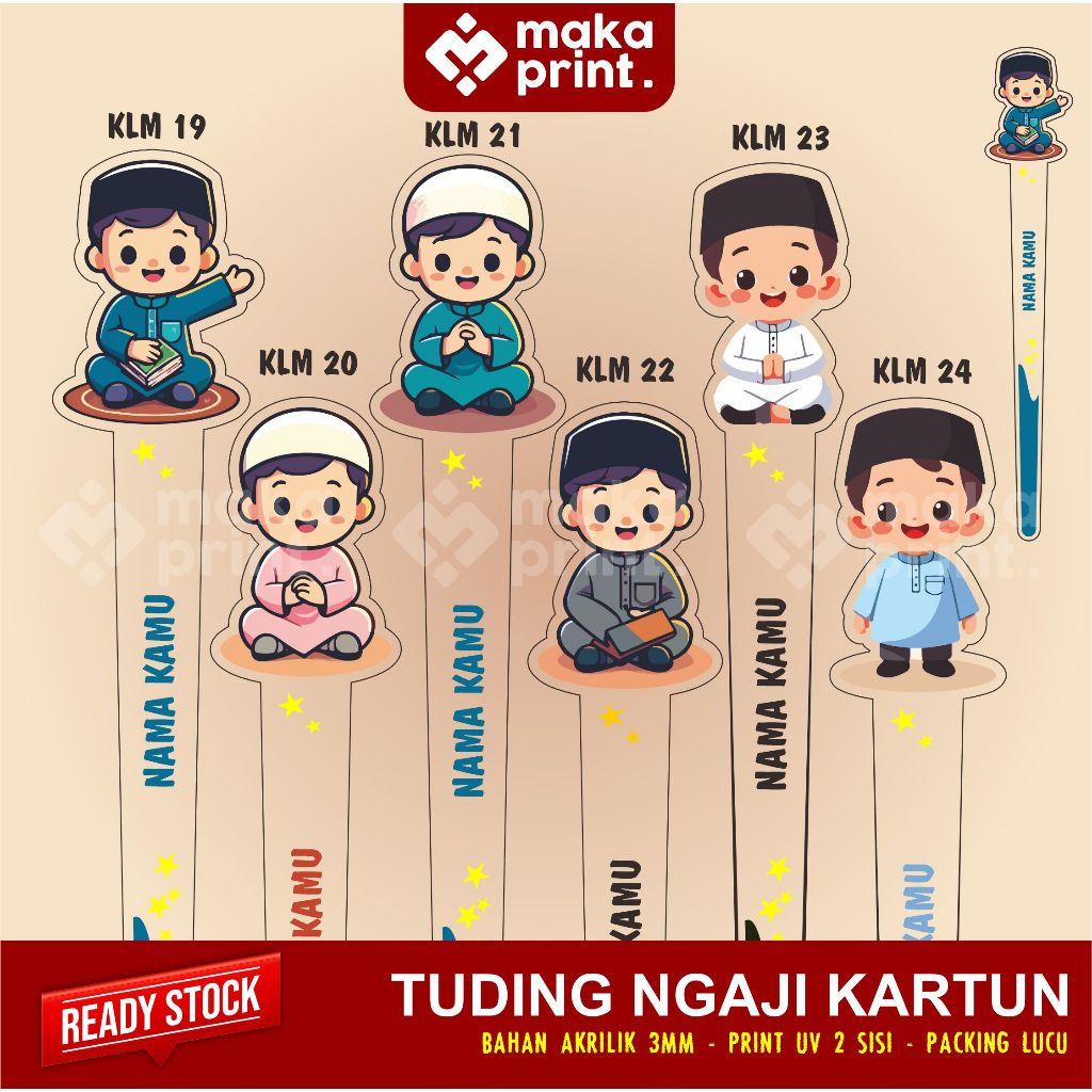 

Tuding Ngaji Akrilik Karakter - Tuding Al Qur'an - Tuding Mengaji - Tuding Iqro' - Tuding Membaca Al Qur'an - Suding Ngaji - Suding Iqro' - Suding Mdengaji