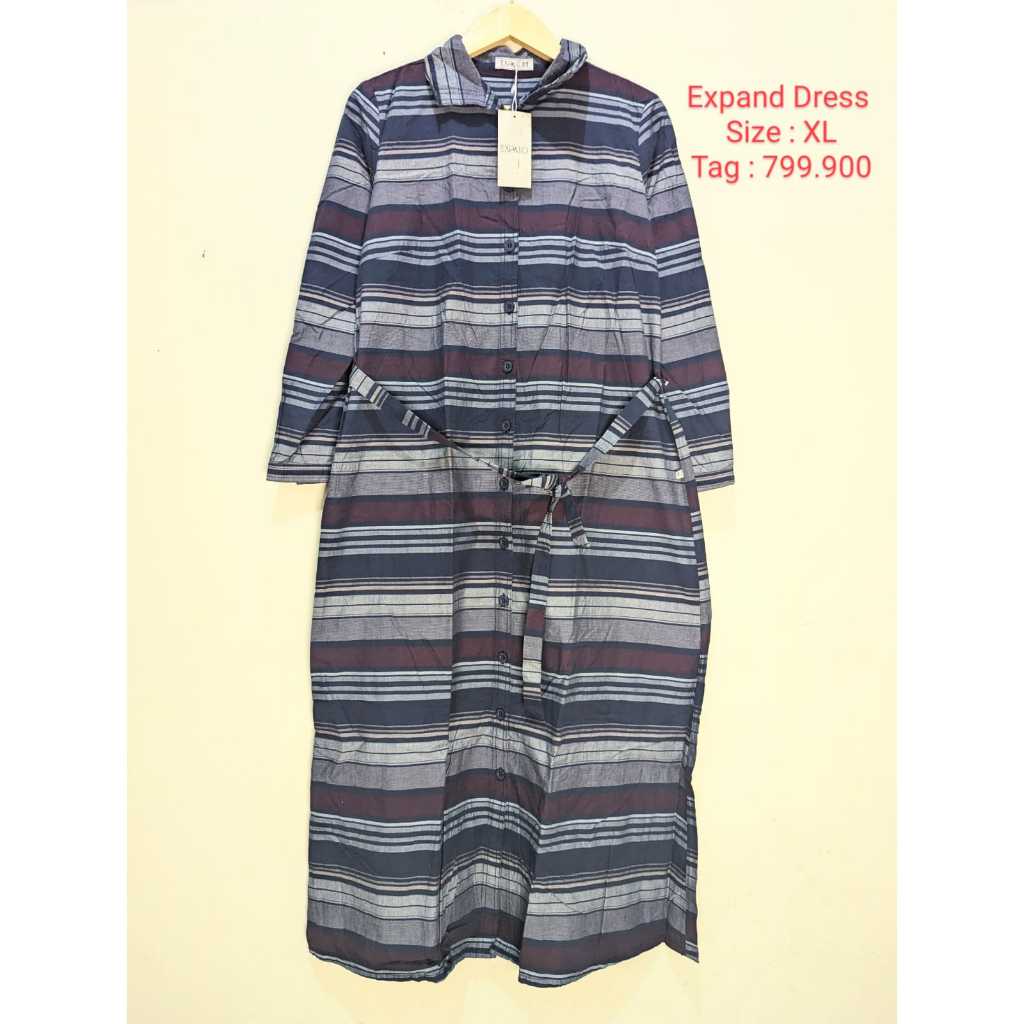 EXPAND Long Dress Pakaian Wanita Gamis Original