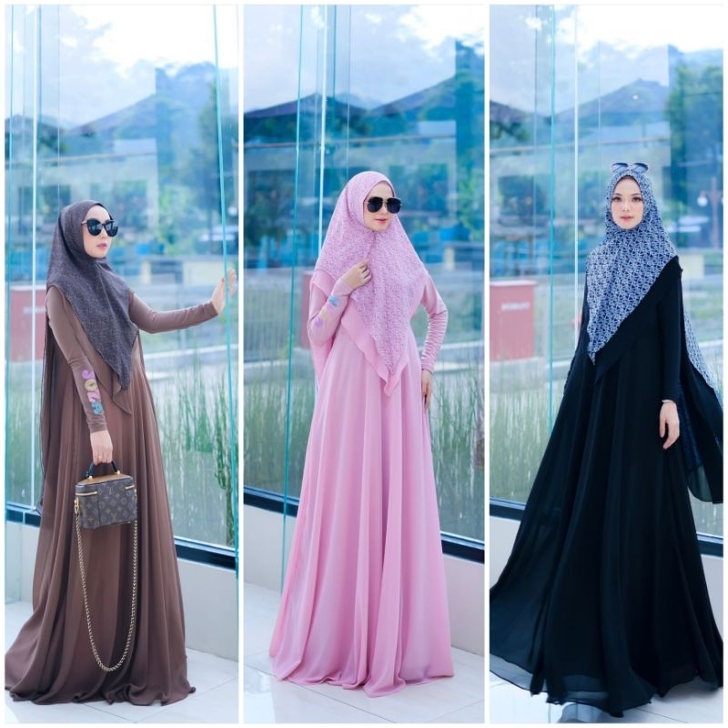 sabrie series by joza clothing original sabrie pink joza sabrie brown joza sabrie black joza gamis c