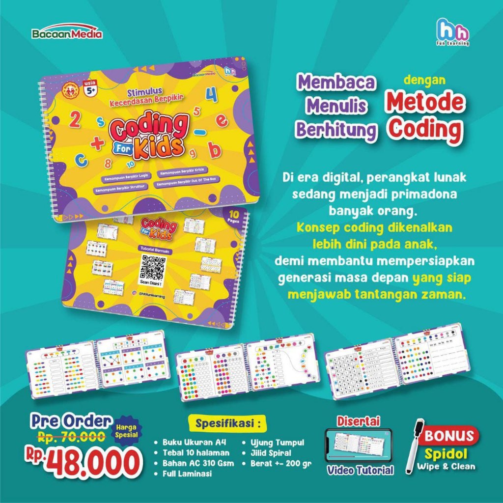 Mainan Edukatif Anak Coding For Kids Bacaan Media