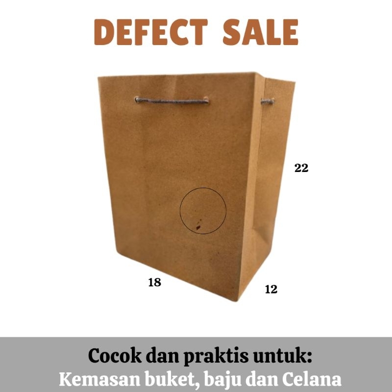 

Paperbag BS (R5) Defect sale, tas kertas murah, P18 L12 T22