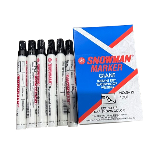 

[ 1 LUSIN ] Spidol Snowman Permanent / Permanent Snowman G-12 / G12