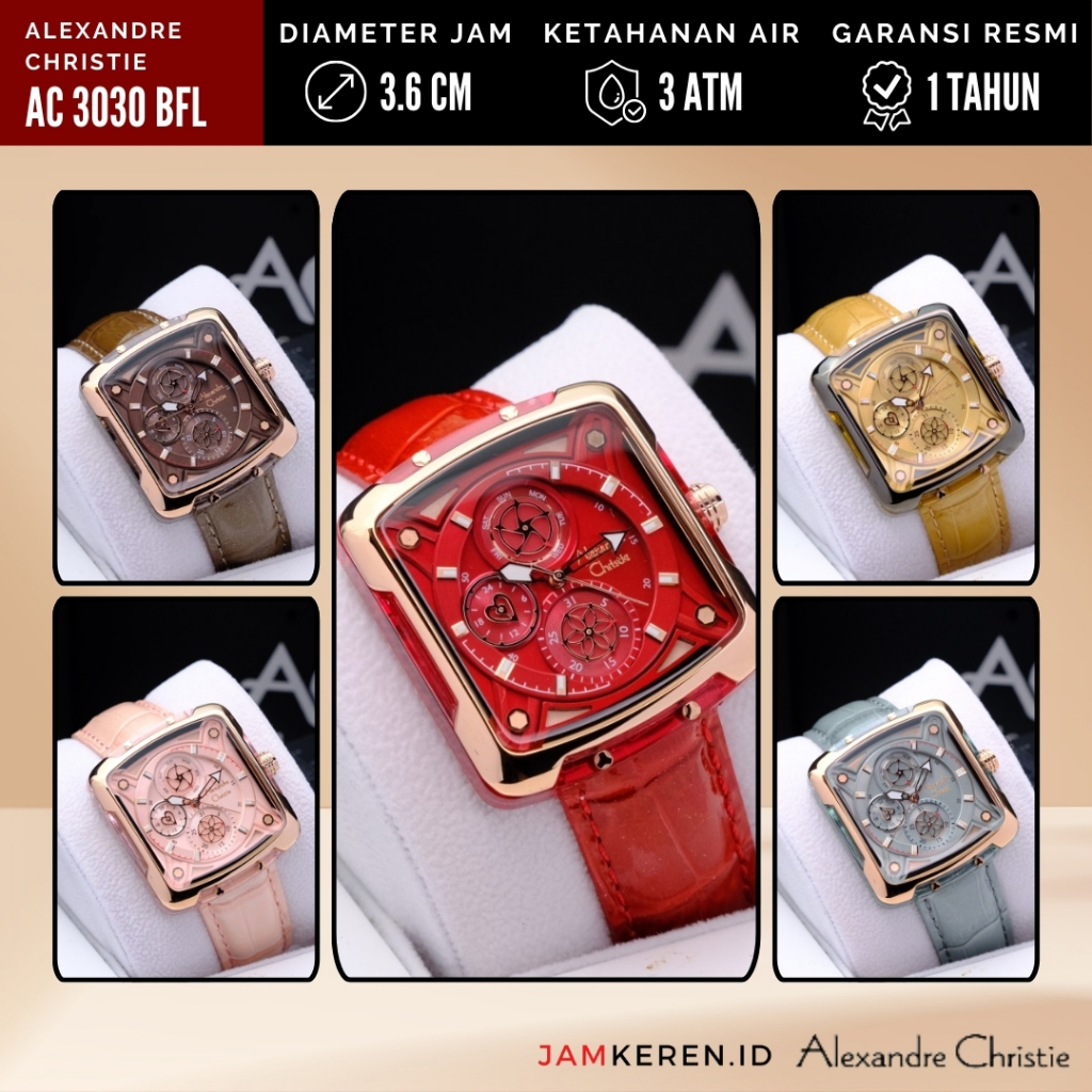 Alexandre Christie - Jam Tangan Wanita  - Jam Tangan Alexandre Christie - AC 3030 BF Original 100%