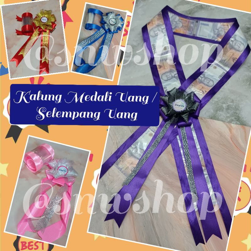 

Kalung Uang / Selempang Uang | Hadiah Wisuda | Hadiah Lomba | Medali Pita