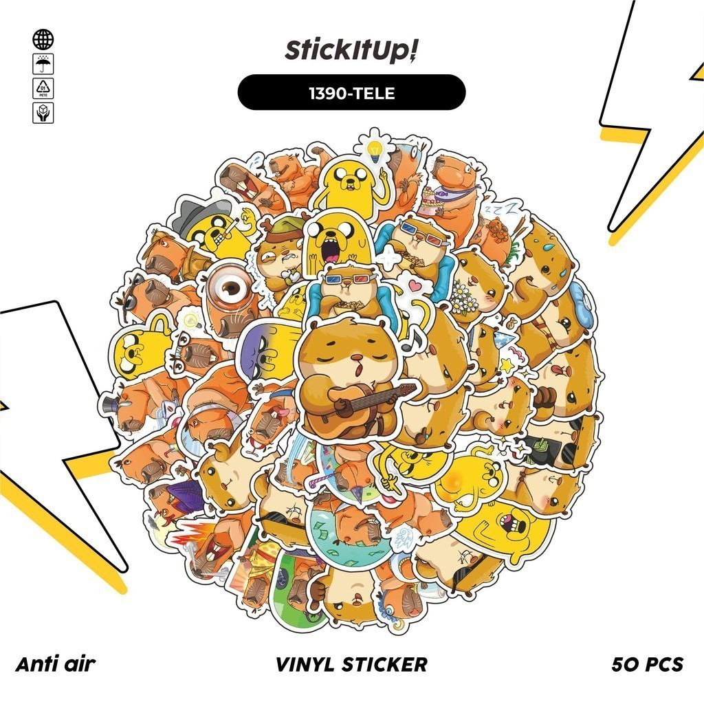 

COD✨ 100 Pcs Stiker Telegram Character Lucu Anti Air Untuk Dekorasi Notebook Sepeda Skateboard Handphone DIY