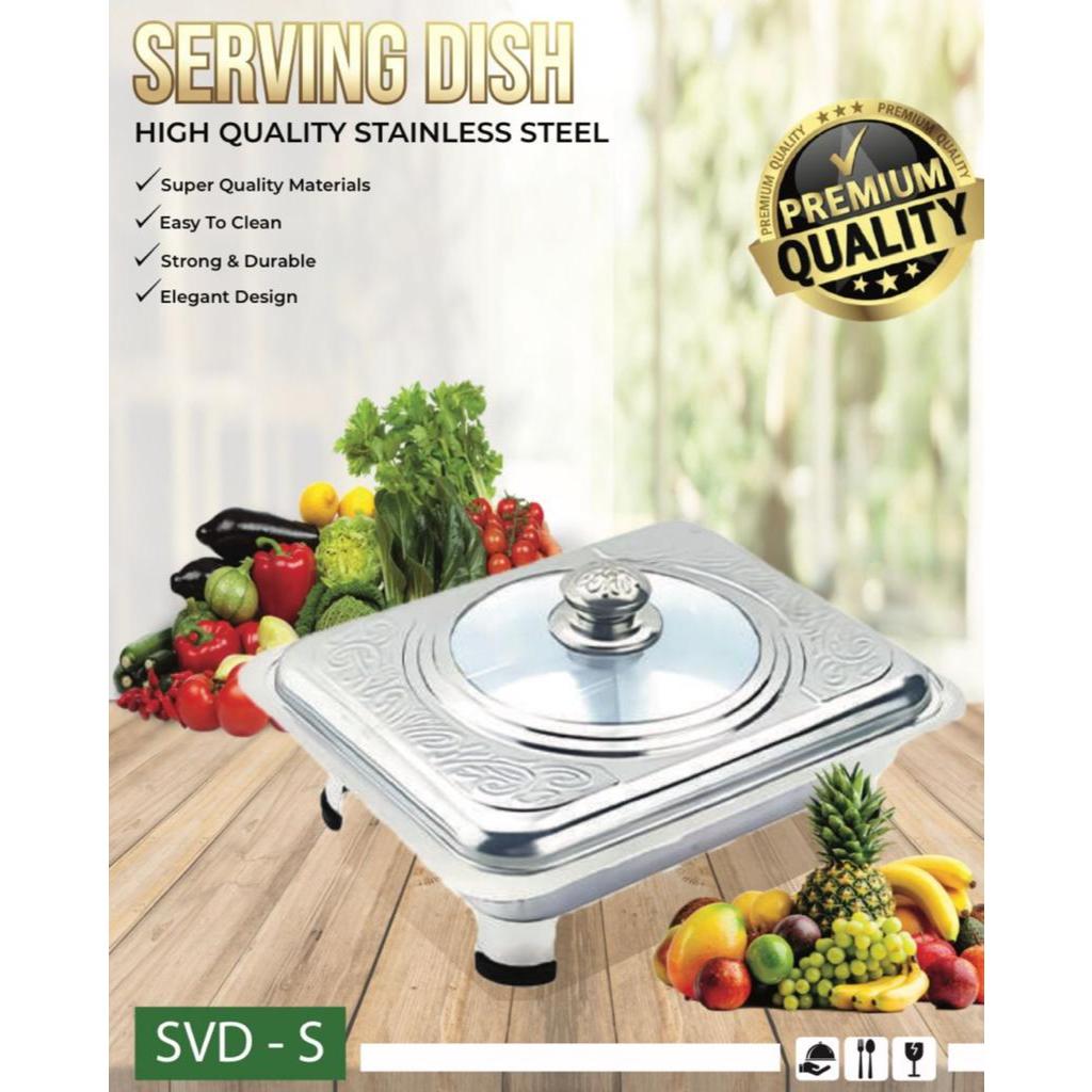 SERVING DISH Prasmanan Set Wadah Saji-Stainless Steel Bentuk Persegi Panjang PRASMANAN SET STAINLESS