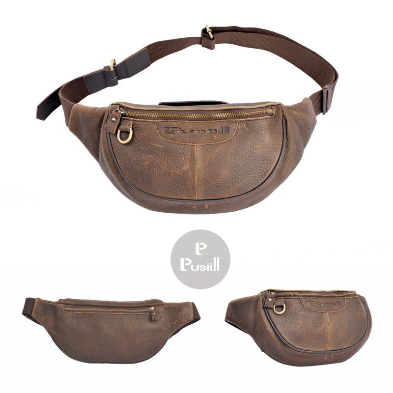 Pusiill - Waistbag Full kulit Sapi Asli - Tas Selempang Kulit Sapi Asli
