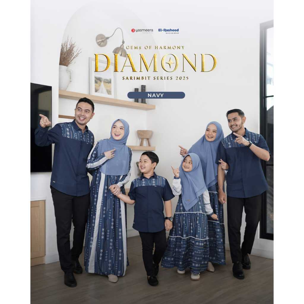 SARIMBIT FAMILY SET DIAMOND BY YASMEERA (NAVY)