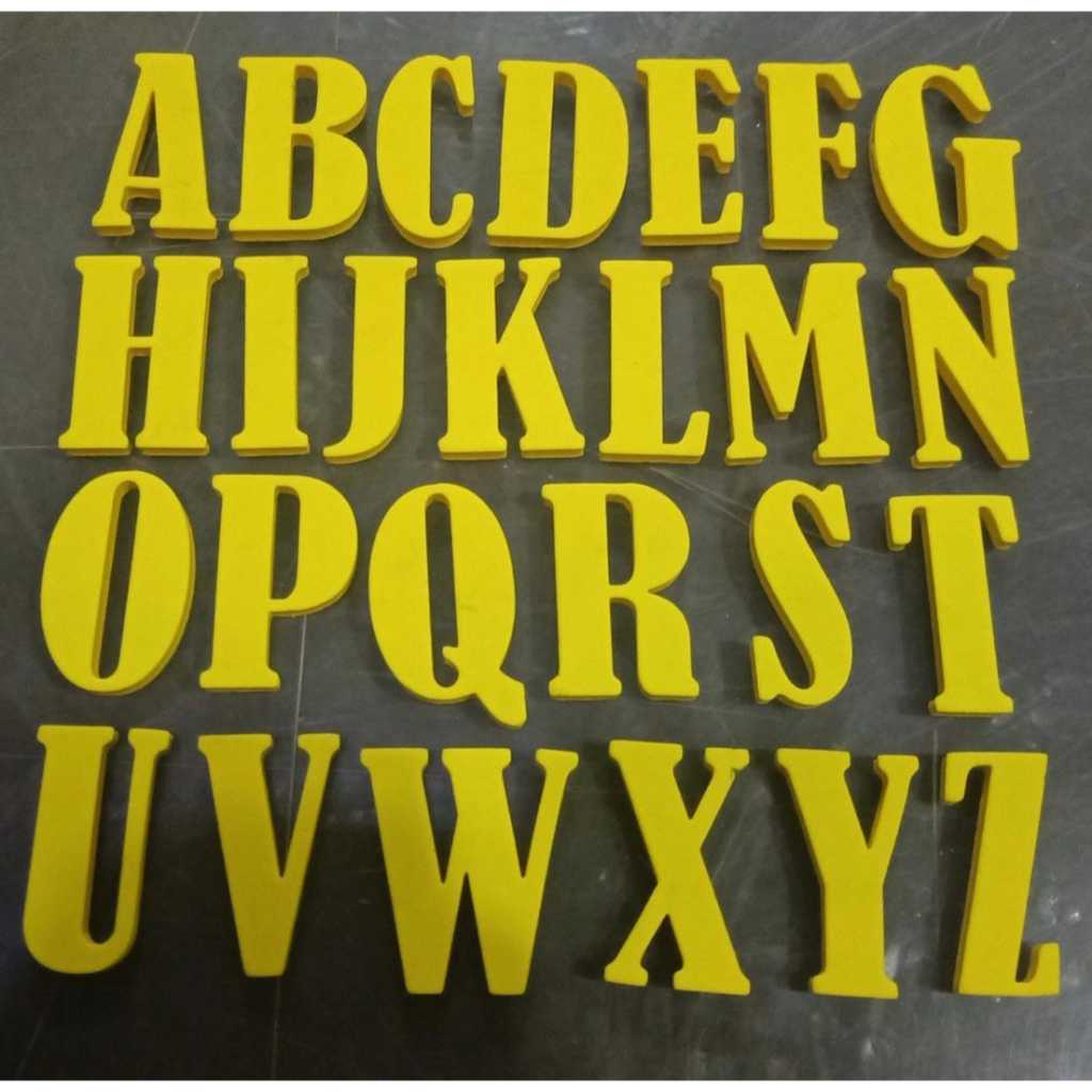 

Abjad Spons Ati Spon Papan Bunga Abjad Huruf A-Z tggi 15cm dan 20cm Huruf Alfabet Tebal 5mmm