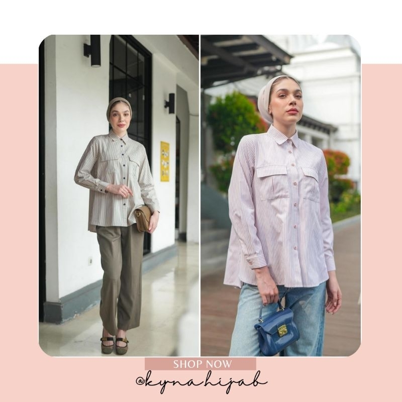 [READY STOCK HL] NAVIA STRIPE SHIRT dan SHANAYA SHIRT heaven lights