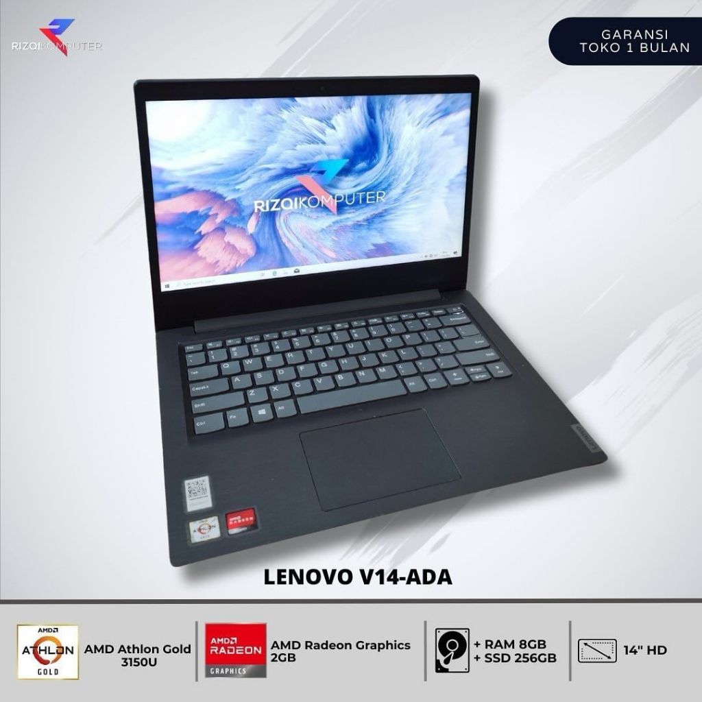 Lenovo V14-ADA⁣ AMD Athlon Gold 3150⁣ Ram 8GB⁣ SSD 256GB⁣