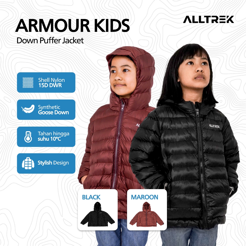 ALLTREK Puffer Jacket ARMOUR Synthetic Goose Down Insulated Jaket Bulang KIDS