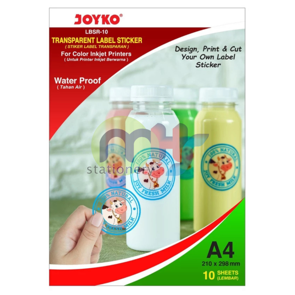 

Stiker Label Transparan Transparent Label Sticker Joyko LBSR-10