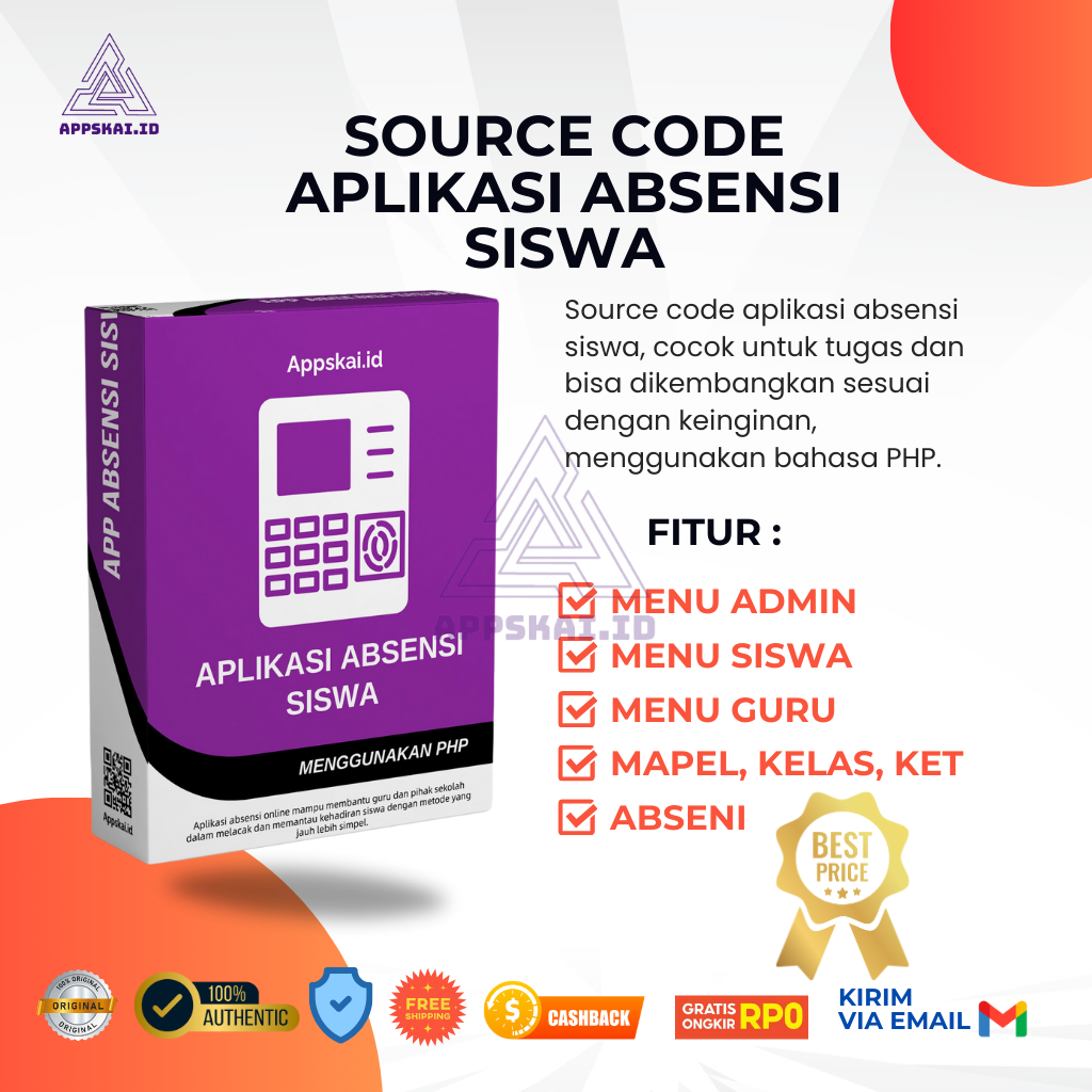 Source Code Aplikasi Absensi Siswa - Siap Instal dengan PHP