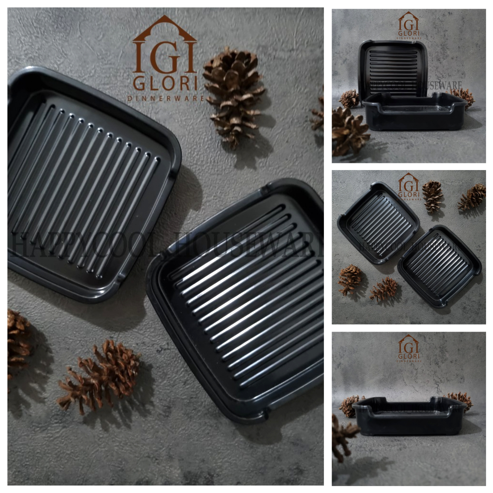 GLORI Premium Melamin 14x14x3,5cm Piring Suki Sukiyaki Original Piring Snack G445
