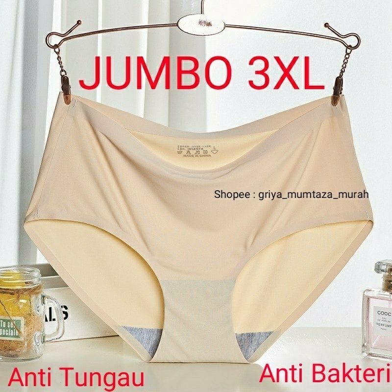 Celana dalam Jumbo 3XL Seamless Anti Bakteri Anti Tungau | Celana Dalam besar / Celana Dalam wanita