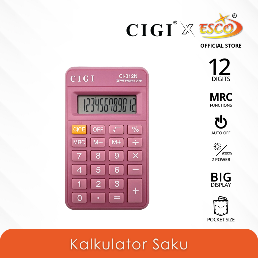 

ESCO >< CIGI Kalkulator / Pocket Calculator CI-312-C