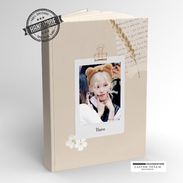 

Notebook Custome FOTO & NAMA HardCover ukuran A5/ jurnal diary Custome/ Buku Catatan Custome