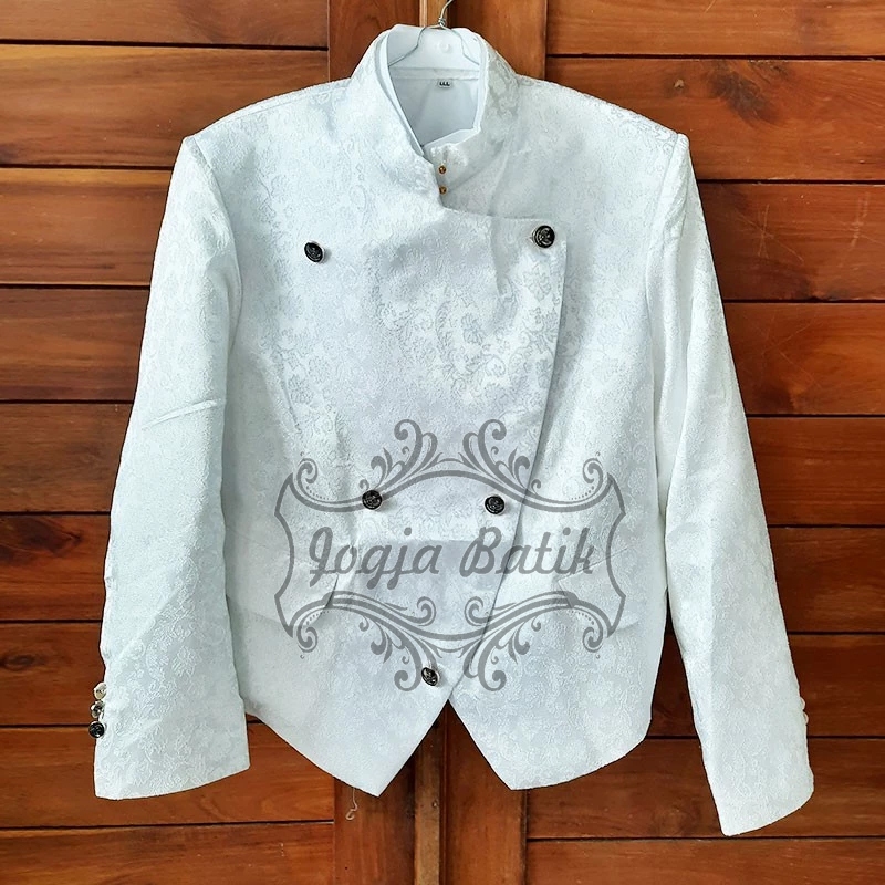 Beskap Solo Sikepan Jaguar Putih Premium