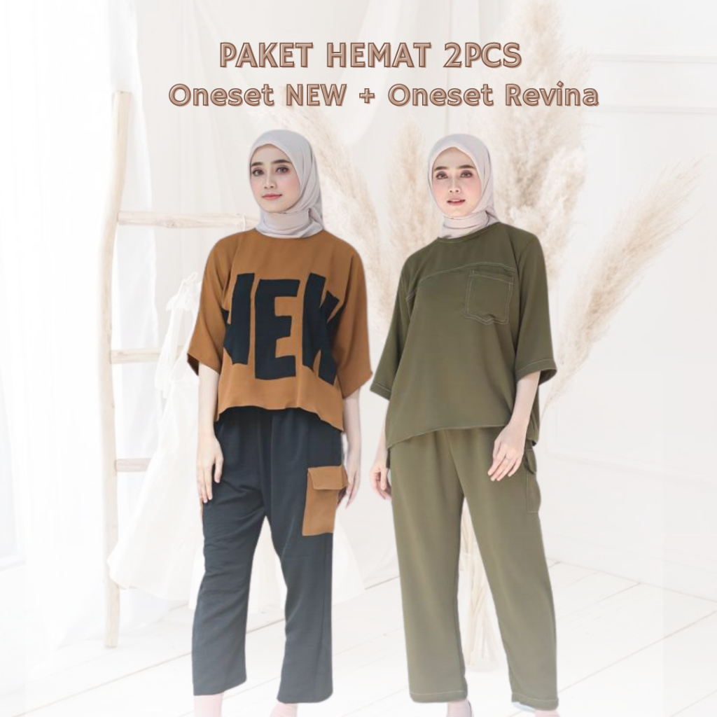 beautyhijab - Paket Bundling Oneset Revina + New Setelan Big size jumbo