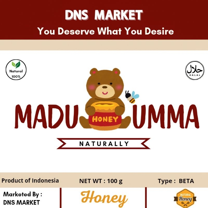 

Madu Umma Type Beta | Madu Pouch Randu 100 gr : Madu Randu Alami untuk Wanita, Ibu Hamil, Anak-Anak, dan Keluarga