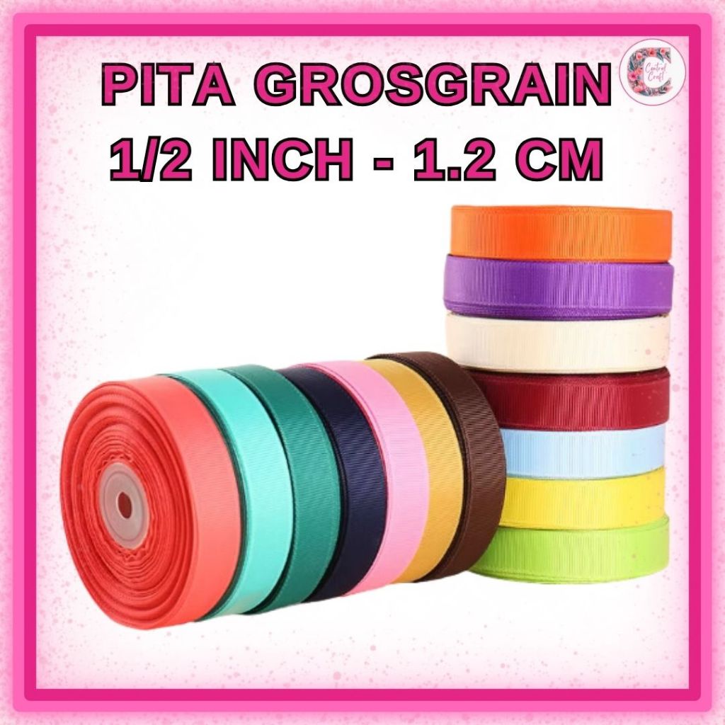 

Pita Grossgrain 1/2 inch / 1.25 cm per roll 20 yard / 18,5 m grosgrain