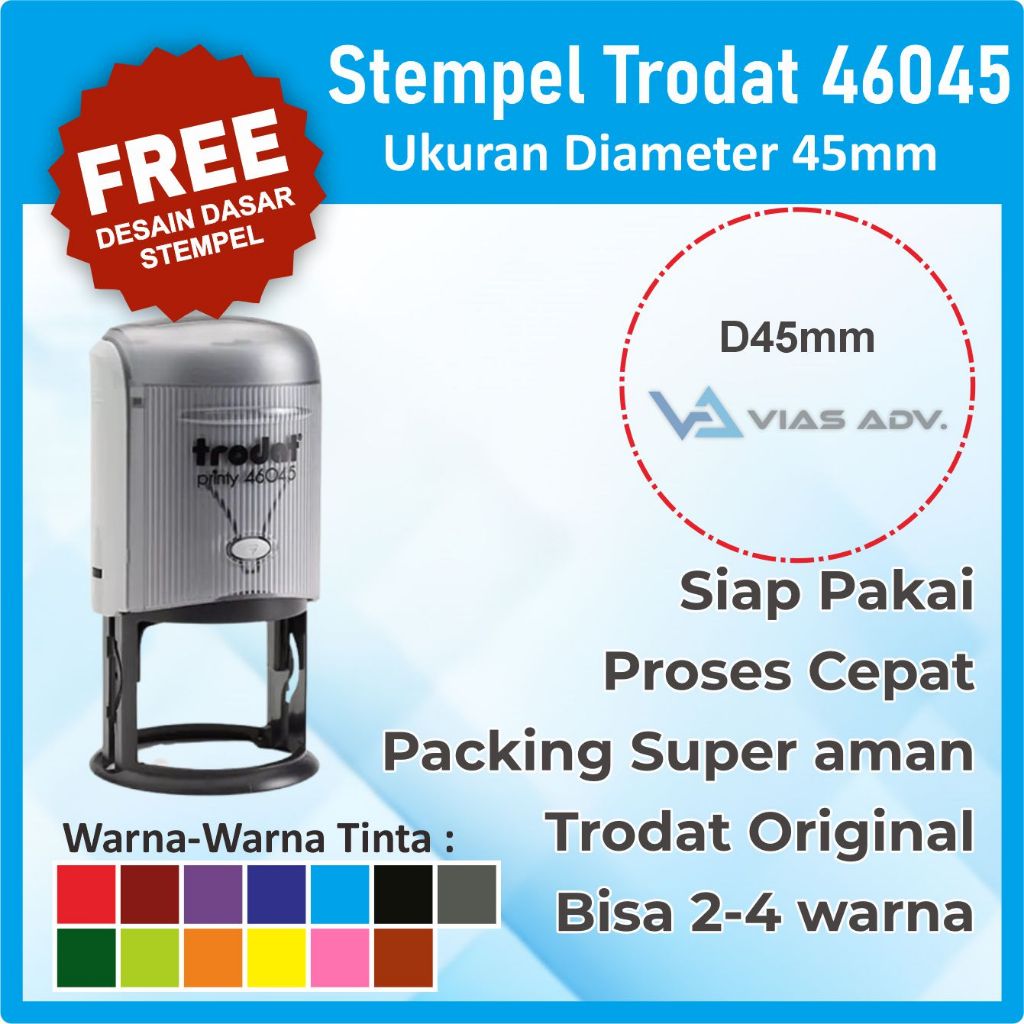 

Stempel Trodat Bulat besar Diameter 45mm Tipe 46045 | Stempel Praktis | Stempel otomatis | Bulat Kecil | Bulat Besar Lingkaran | Stempel Bundar