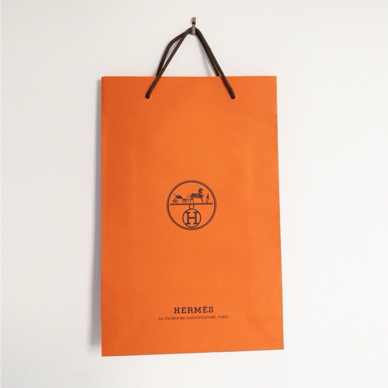 

paper bag H High Quality warna orange Mewah Breded