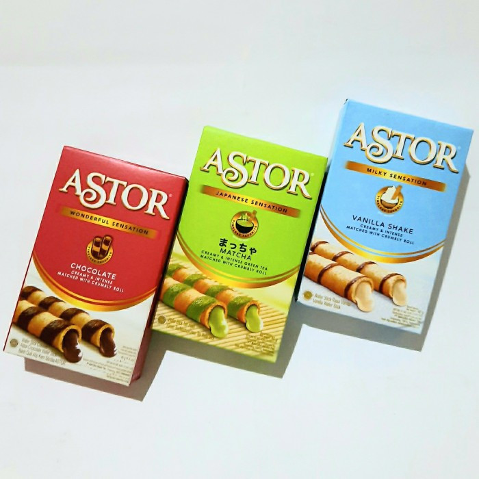 

ASTOR WAFER STICK CHOCOLATE / MATCHA / VANILLA SHAKE 40GR