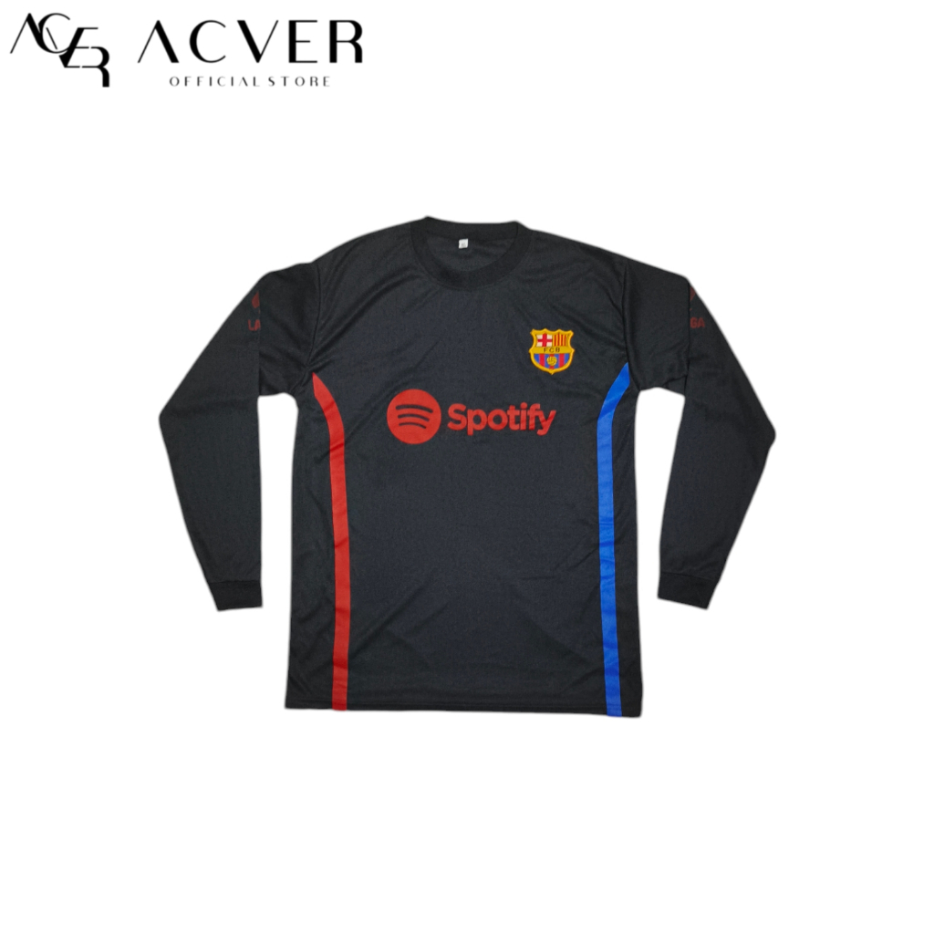 Jersey Bola / Baju Bola Lengan Panjang / Kaos Bola Barca / Baju Lengan Panjang / Kaos Lengan Panjang