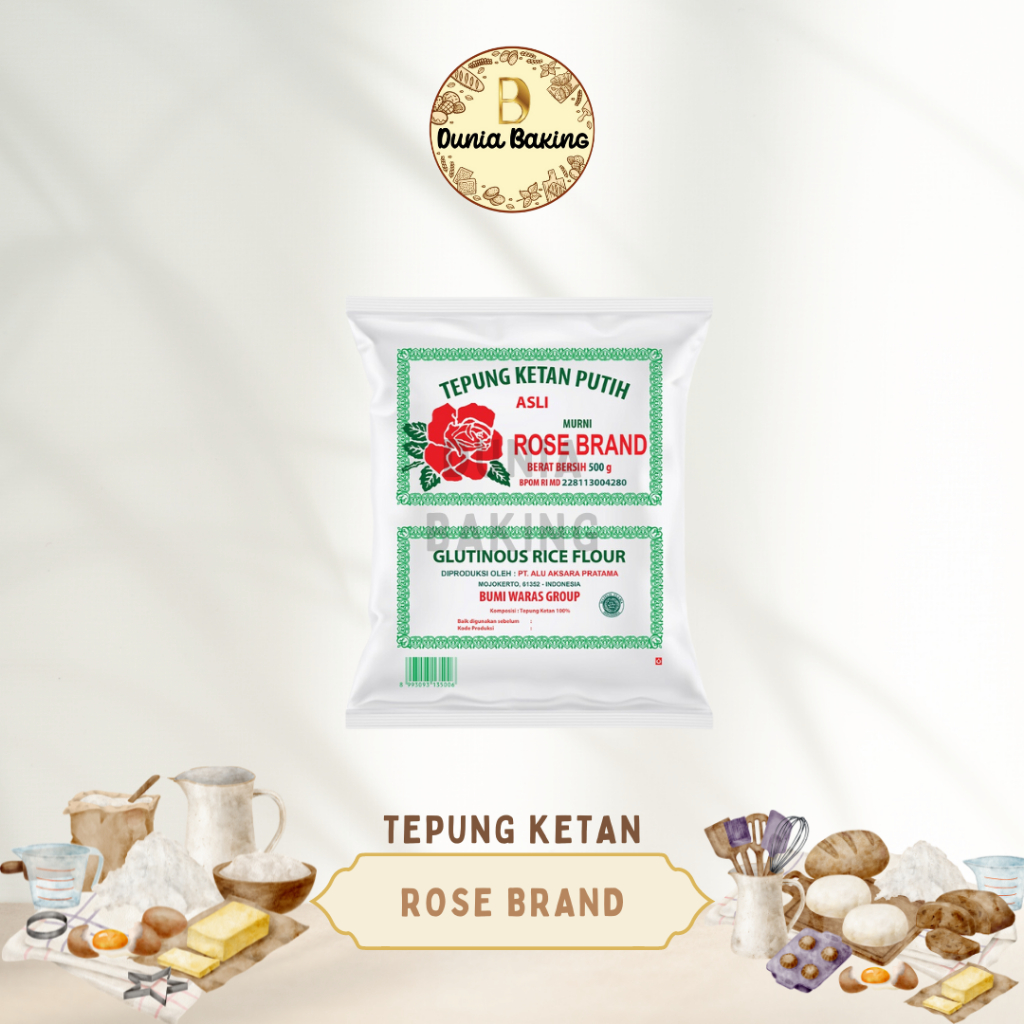 

Rosebrand Tepung Ketan Putih 500gr | Tepung ketan