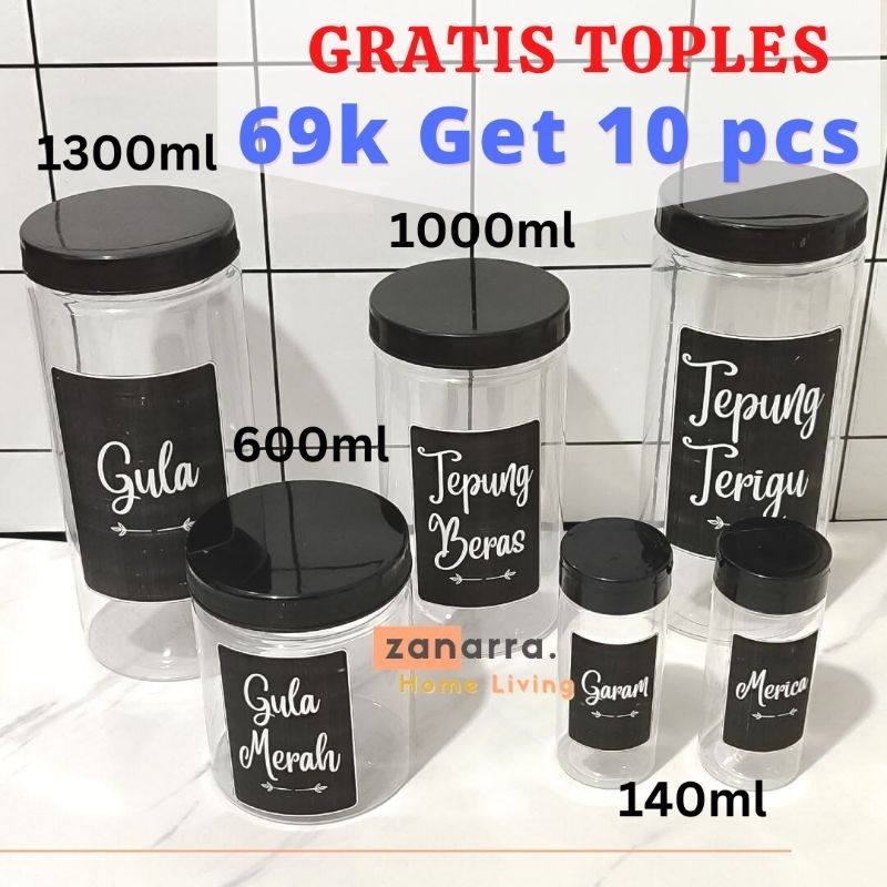 Tempat Bumbu Dapur Minimalis Toples Bumbu Set