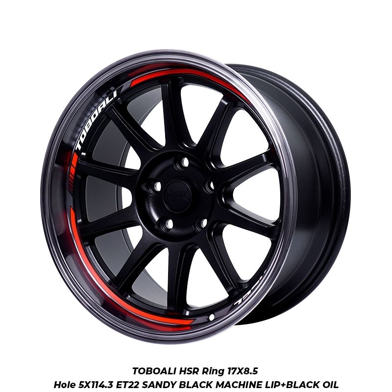 VELG MOBIL RUSH TERIOS INNOVA CIVIC ALMAZ HSR TOBOALI RING17 LOBANG 5 BLACK