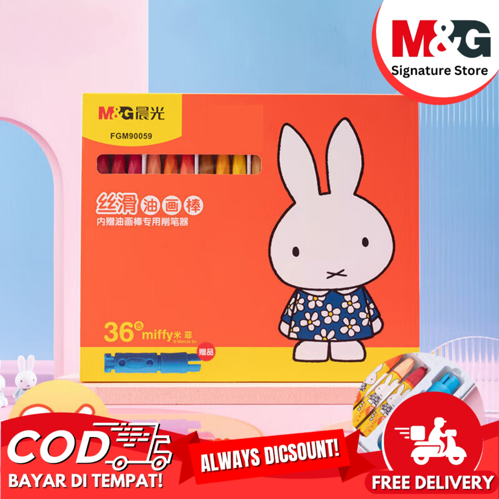 

Oil Pastel M&G 36 Warna Miffy #FGM90059 Krayon Anak 36 Colors Free Eraser Non Toxix