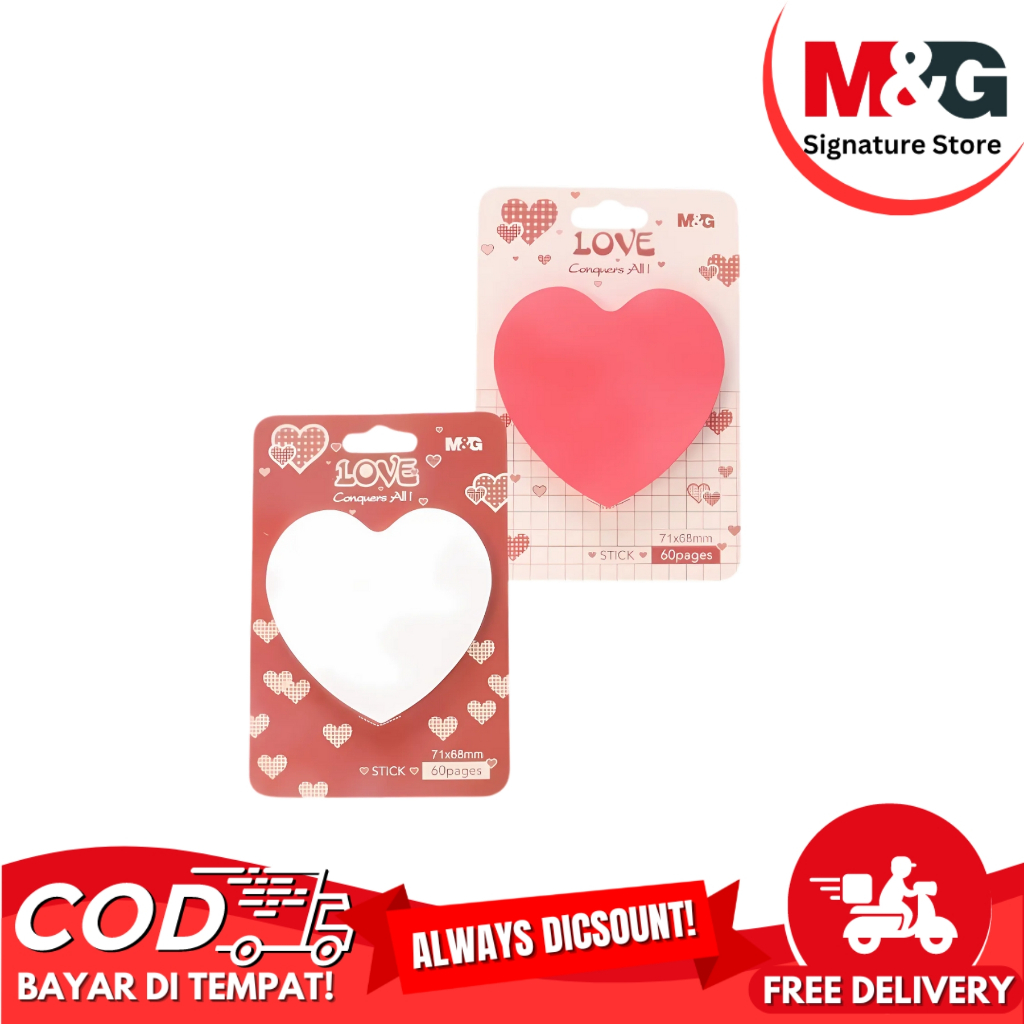 

Memo Stick M&G Motif Love #ASS33V174 Ukuran 3x3 Inch YD-944 Kertas Memo 60 Lembar Memo Stick Lucu