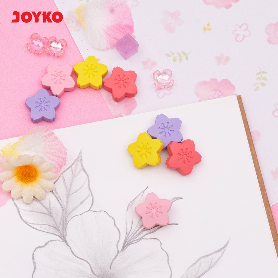 

Penghapus Pensil Joyko ER-142 Sakura Flower Original (1 SET) / Penghapus Joyko Bunga Sakura ER142 /