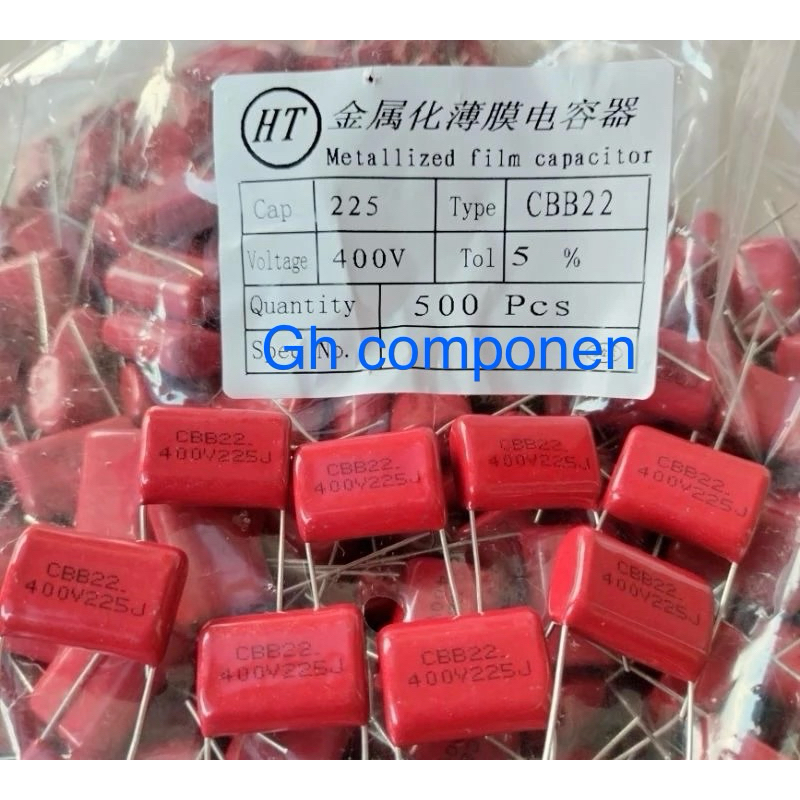 Mylar 225 400V Capacitor Mylar 225J 400V 1pcs