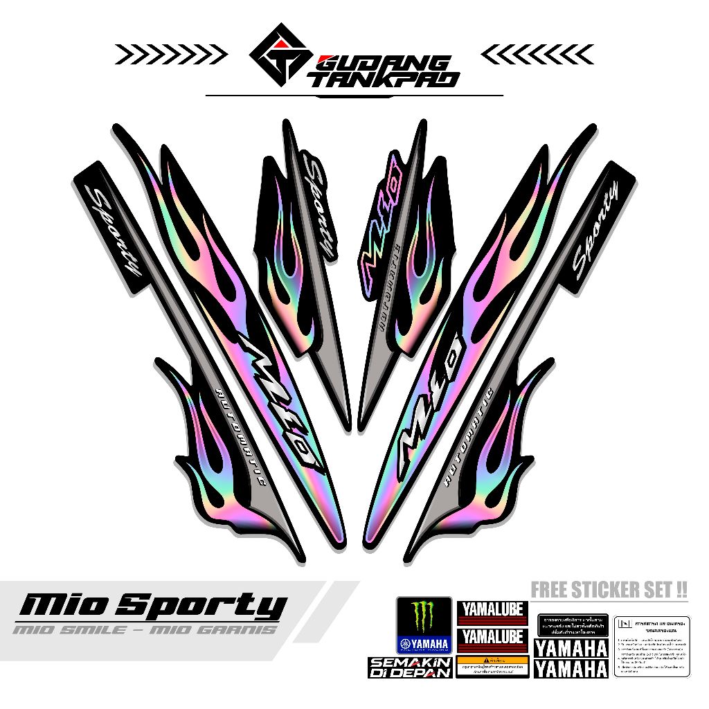STRIPING MIO SPORTY MTF 17 / STIKER MIO MOTIF API / STRIPING MIO LAMA PHILIPINA / STIKER MIO LAMA FI