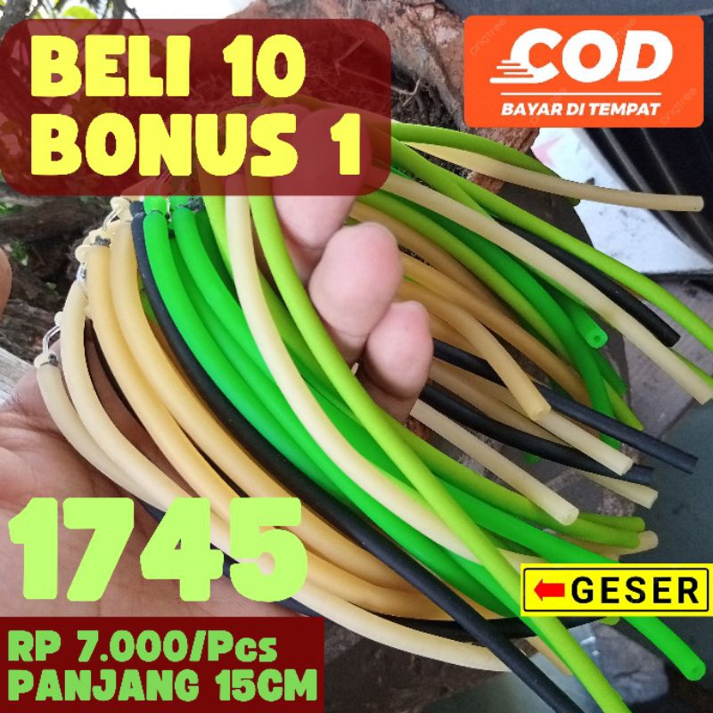 1745 karet ketapel siap pakai 10 pcs BONUS 1 pcs
