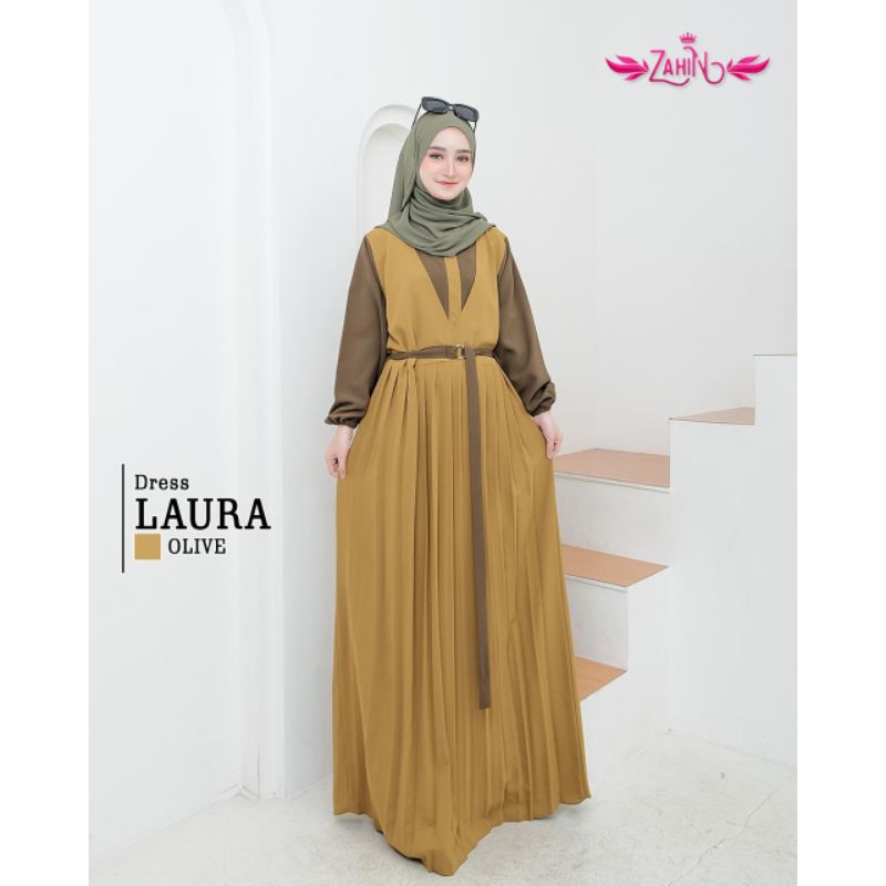 LAURA DRESS BY ZAHIN/GAMIS POLOS KOMBINASI SIMPEL