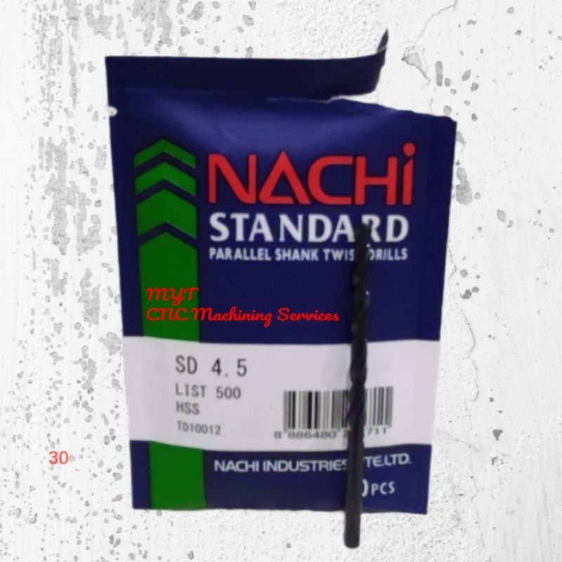 Bor Drill Nachi 4.5MM Mata Bor Besi 4.5 mm hss nachi