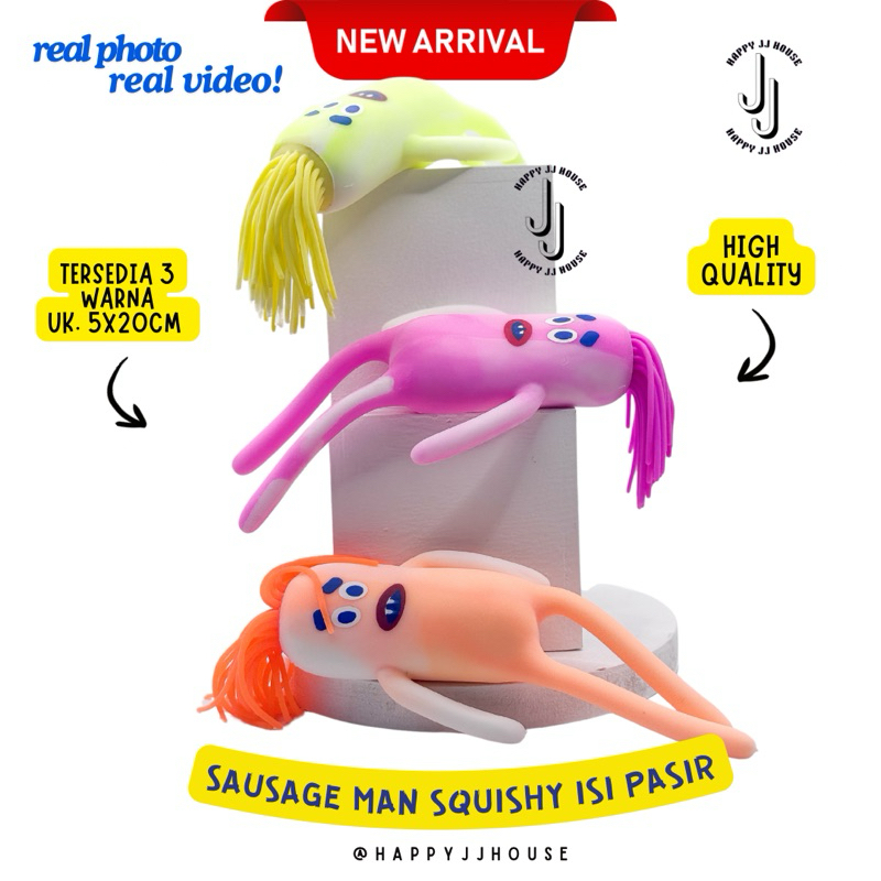 [HAPPYJJ]SAUSAGE MAN SQUISHY ISI PASIR