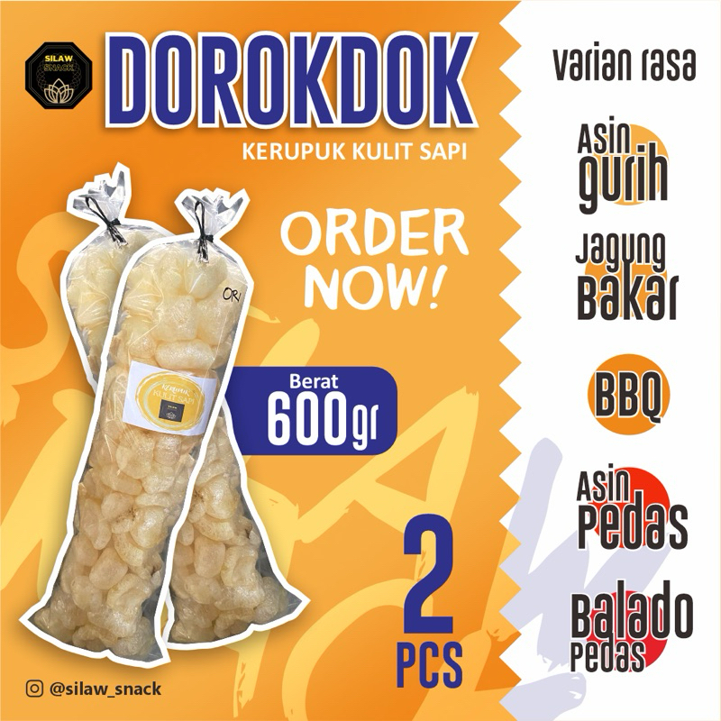 

KERUPUK KULIT SAPI DOROKDOK RAMBAK SAPI PAKET BUNDLING 2PCS