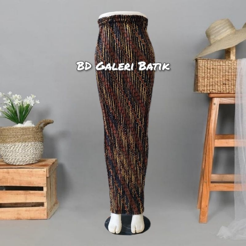 Rok Plisket Batik Parang Gold / Rok Batik Motif Terbaru Termewah / Rok Kebaya / Rok Wisuda