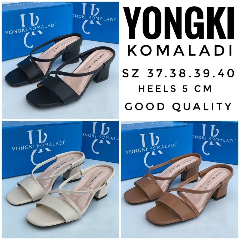 Sandal Heels Wanita Yongki komaladi Grade ori Heels 5cm Berkualitas