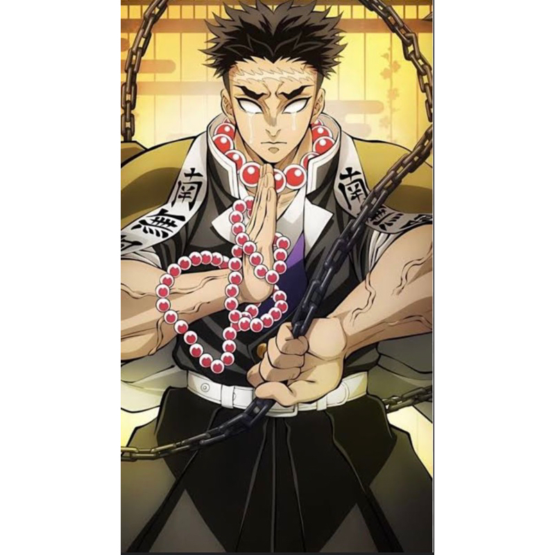 Boneka Gantungan Kunci Gyomei Demon Slayer | Variasi Tersedia , Gyomei Plush Keychain