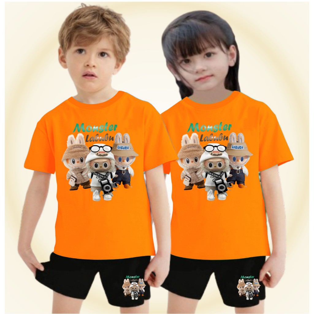kaos anak terbaru / kaos viral labubu / set anak murah / kaos anak viral / kaos anak cewek cowok