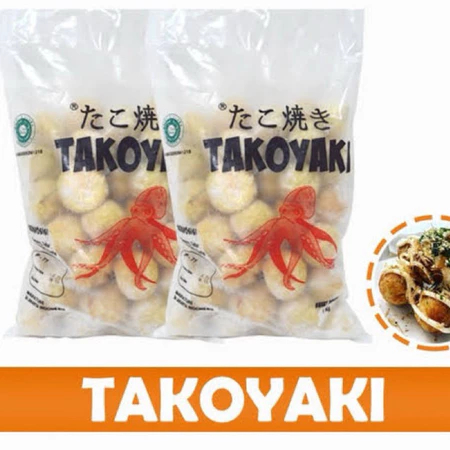 

TAKOYAKI 1 KG ISI 50PCS / FROZEN TAKOYAKI - ISI GURITA